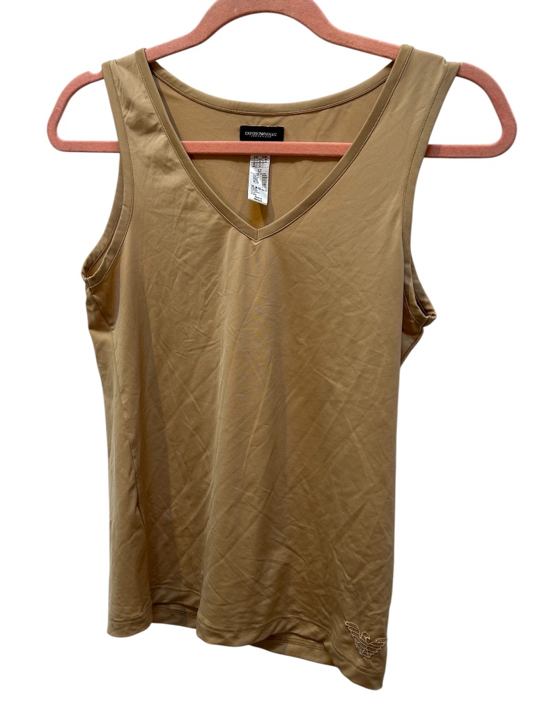 Giorgio Armani Emporia Flesh Tan Sleeveless Shell Tank Top M